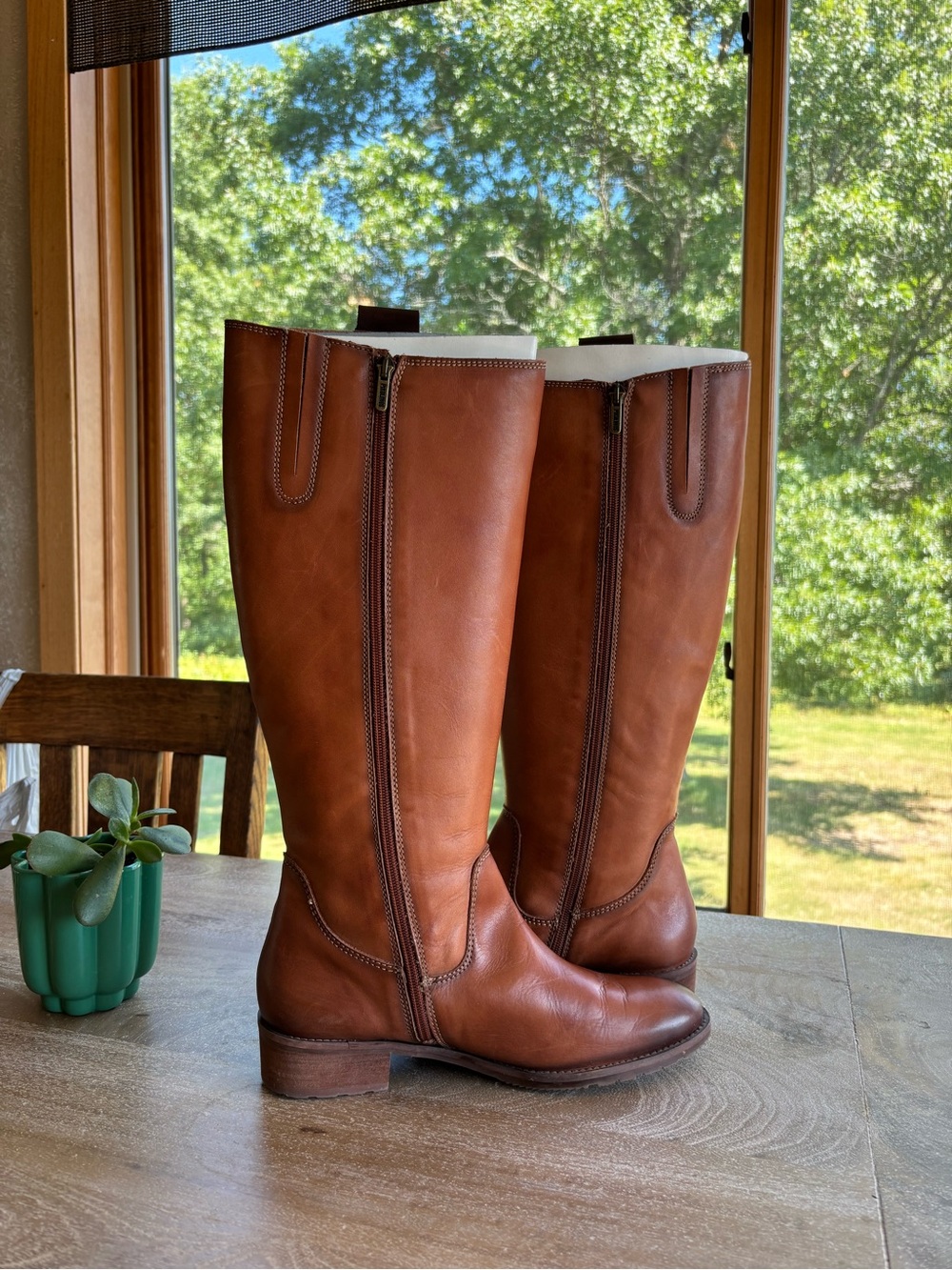 PIKOLINOS Women’s Tall Leather Boots - Chestnut Brown - Picture 6 of 9